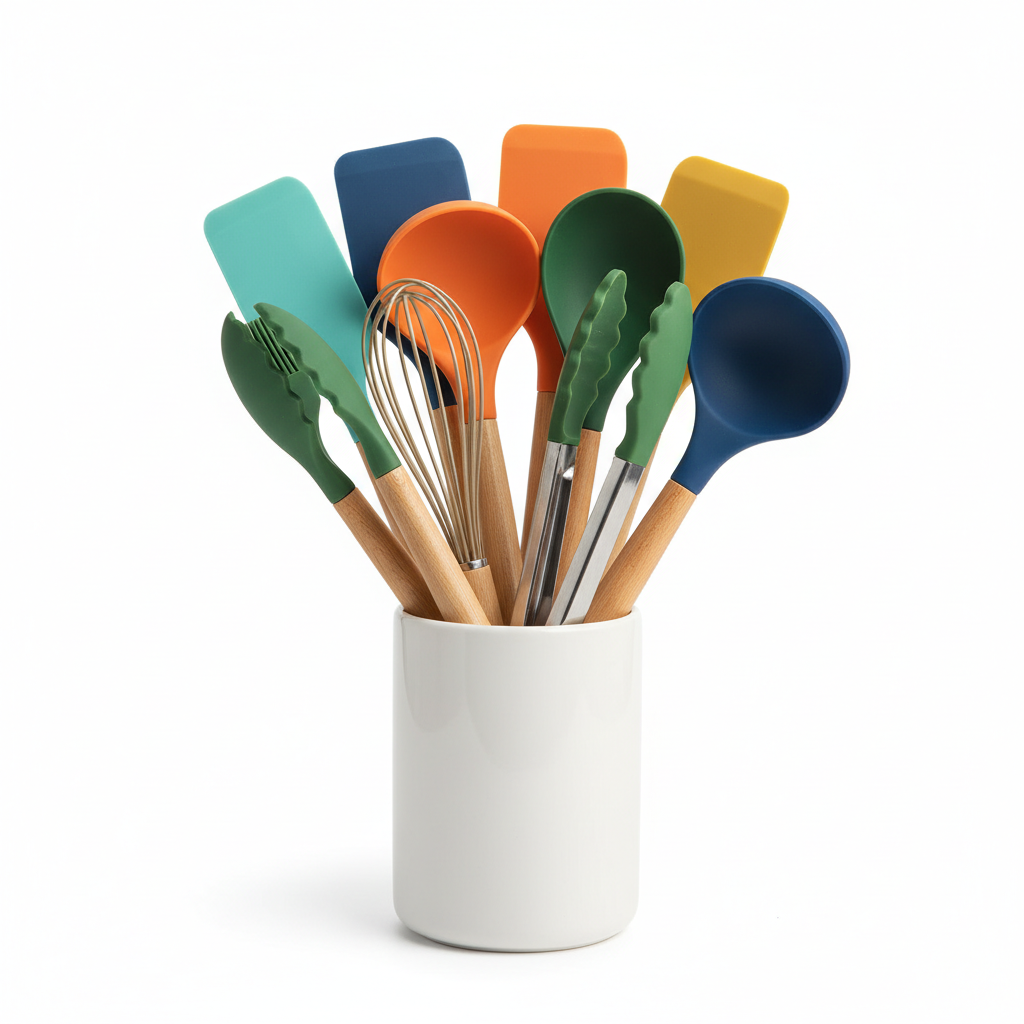 Silicone cooking utensil set