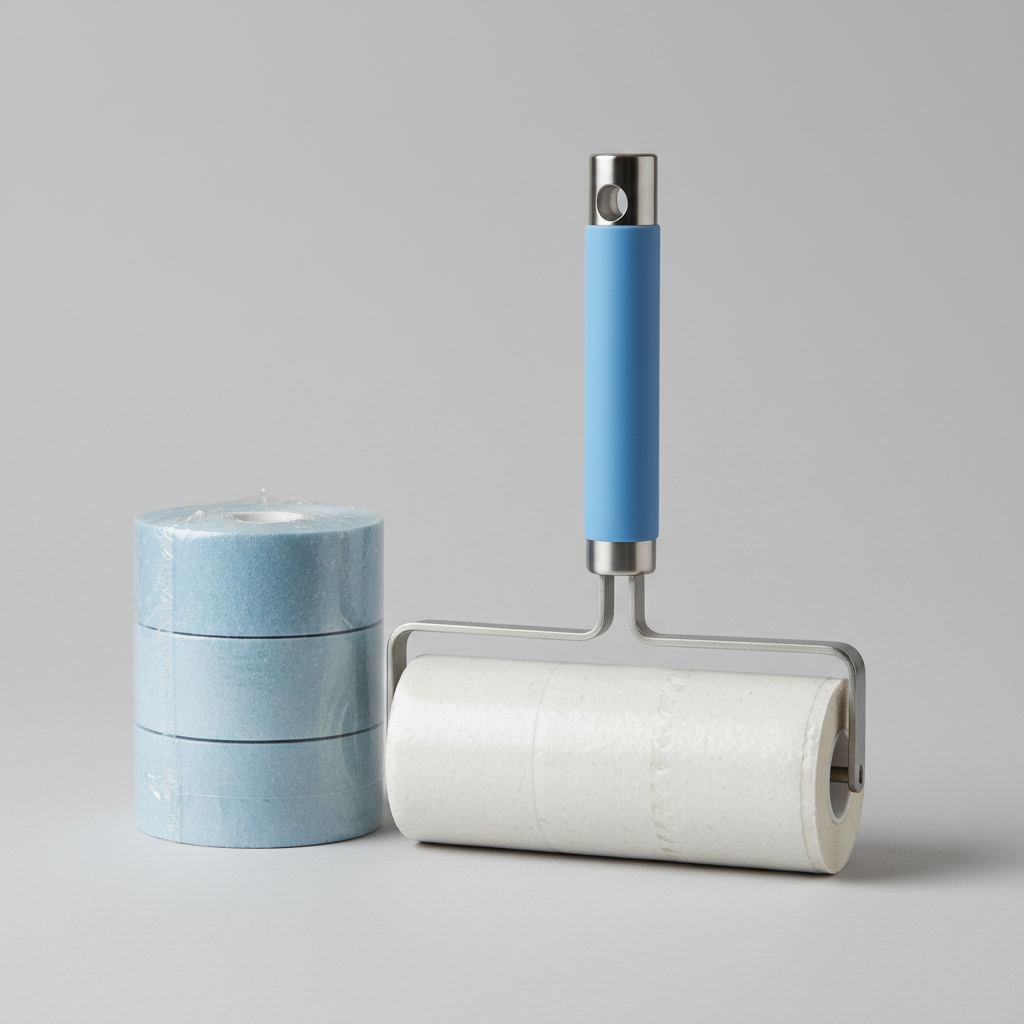 Sticky lint roller